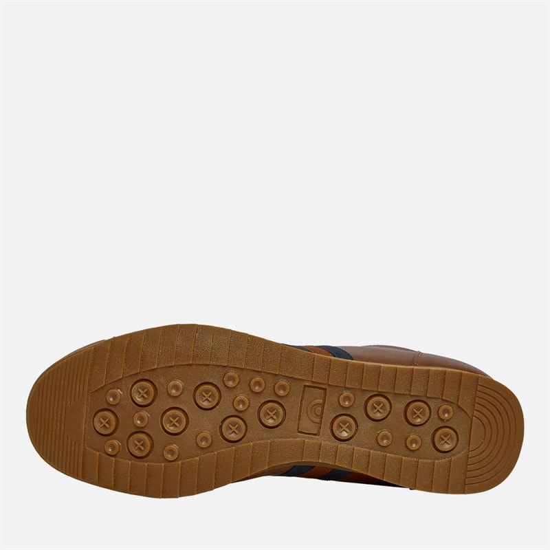 Lambretta Mens Tackle Trainers Tan/Navy - Image 2