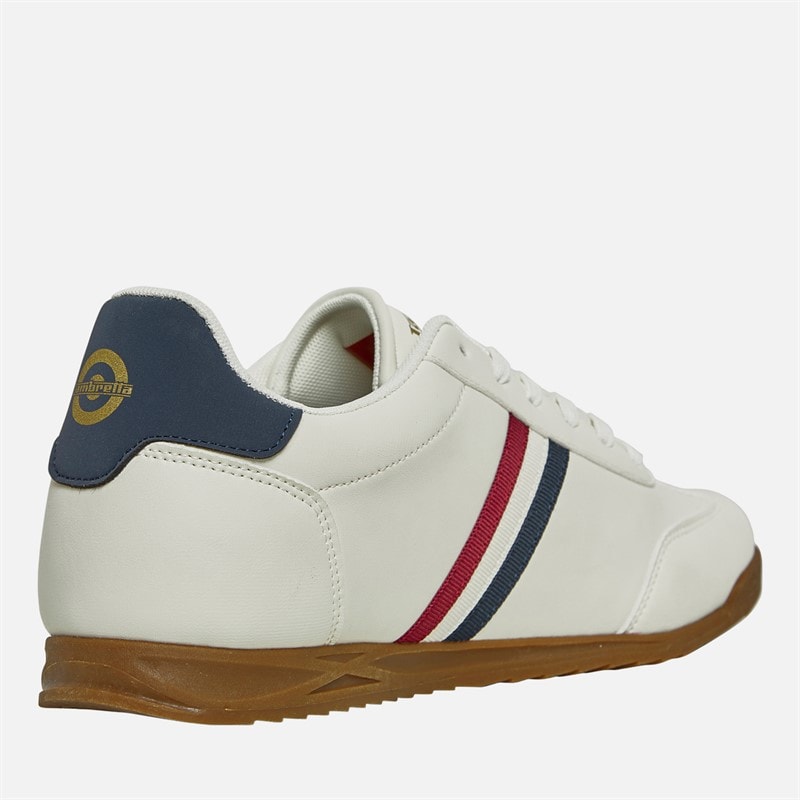 Lambretta Mens Tackle Trainers White/Navy - Image 5