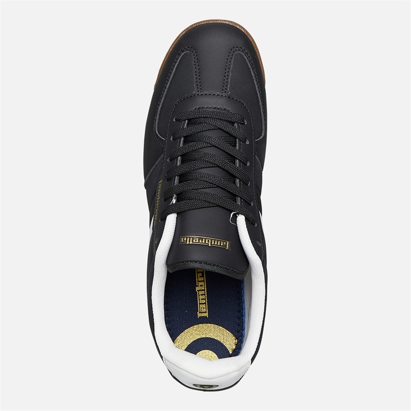 Lambretta Mens Diego Trainers Black/White - Image 4
