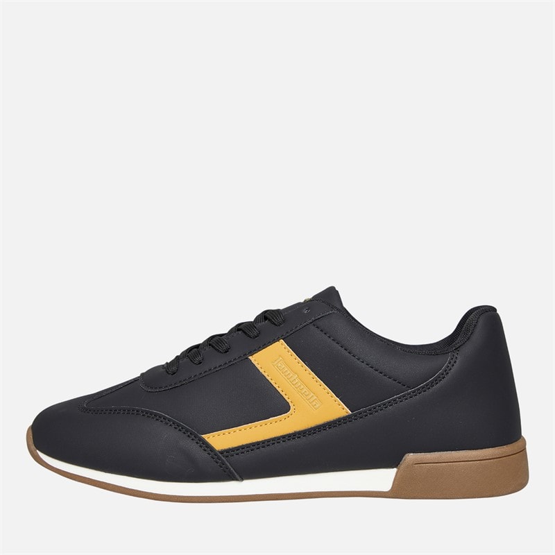 Lambretta Mens Panther Trainers Black/Gold