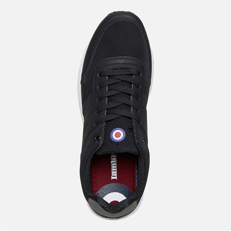 Lambretta Mens Echo 2 Trainers Black/Charcoal - Image 4