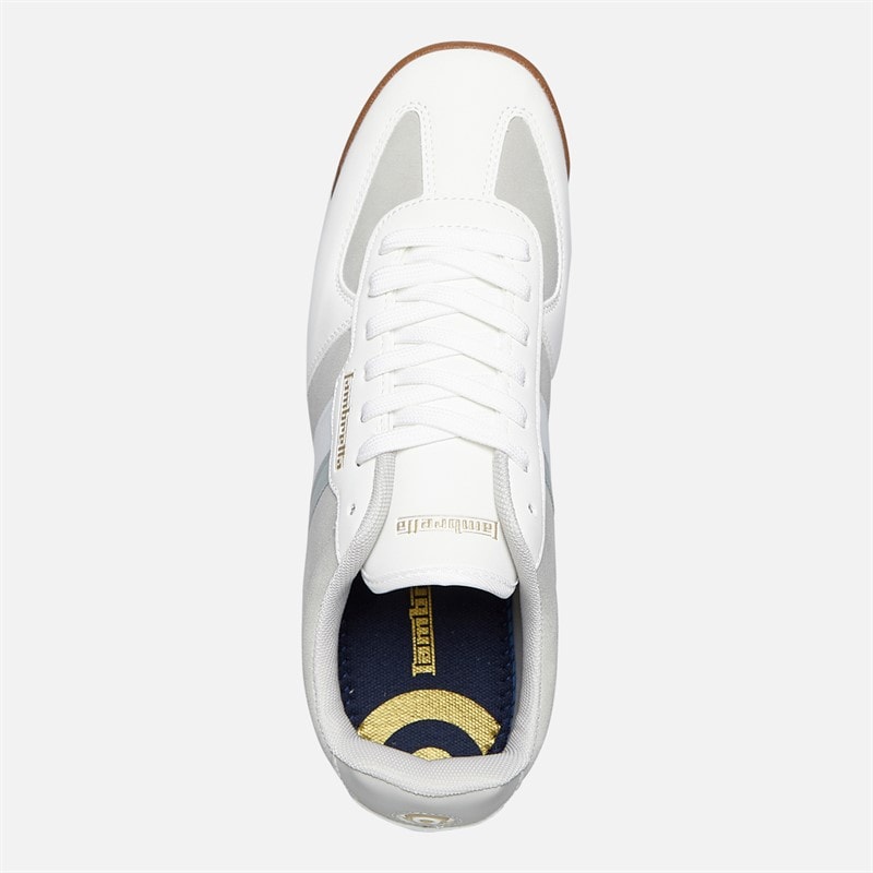 Lambretta Mens Diego Trainers White/Grey - Image 4