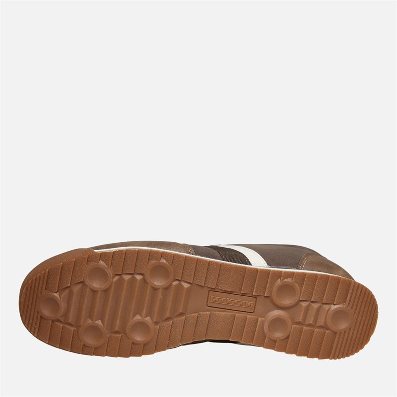Lambretta Mens Diego Trainers Chocolate/Cream - Image 2