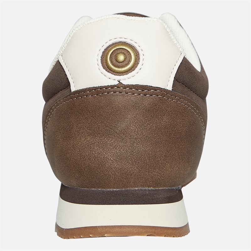 Lambretta Mens Diego Trainers Chocolate/Cream - Image 3