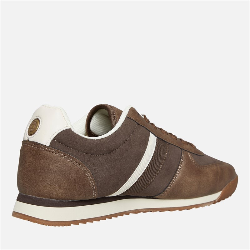Lambretta Mens Diego Trainers Chocolate/Cream - Image 5