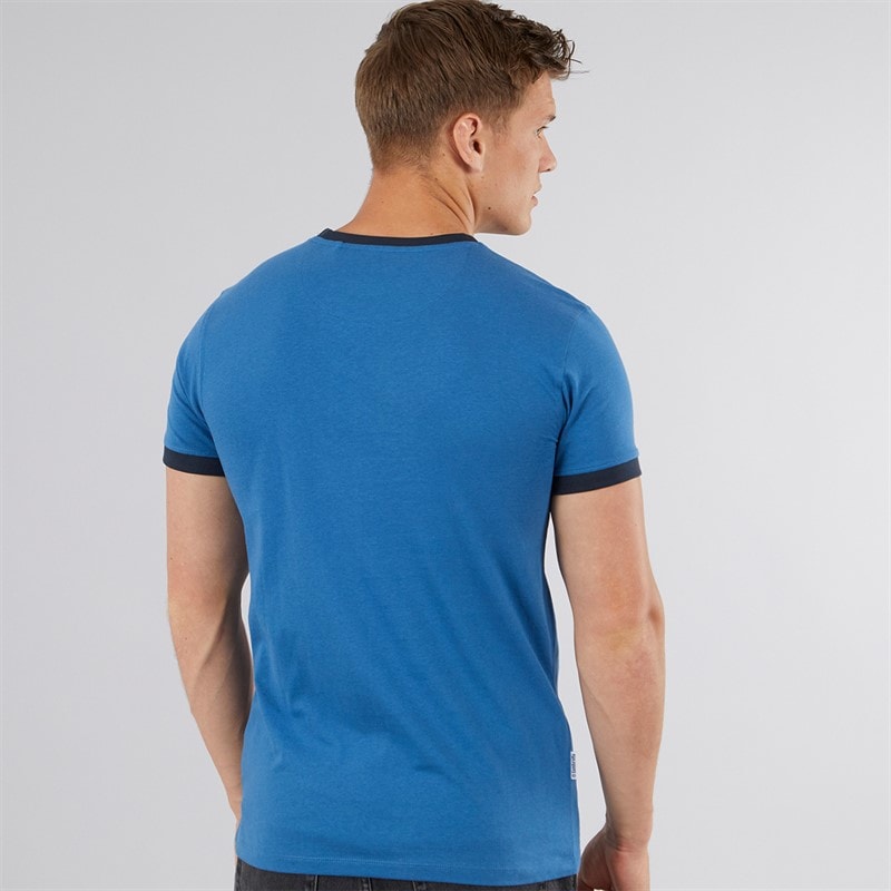 Lambretta Mens Target Ringer T-Shirt Dark Blue - Image 2