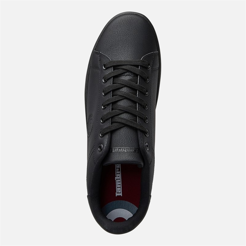 Lambretta Mens Pinball 2 Trainers Black W/Black Sole Black W/Blk Sole - Image 4