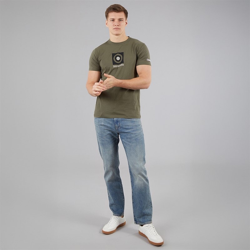 Lambretta Mens Target Box T-Shirt Khaki - Image 4