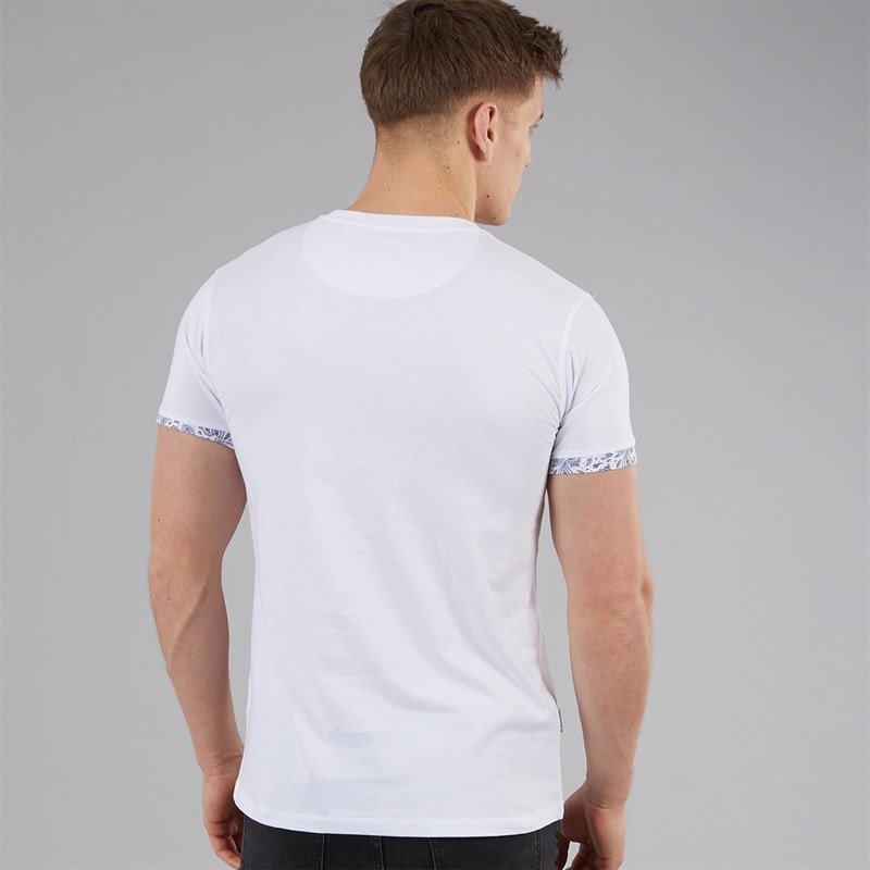 Lambretta Mens Paisley Target T-Shirt White - Image 2