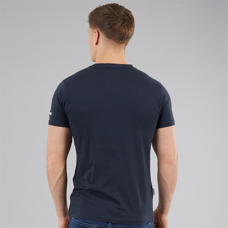 Lambretta Mens Target Spray T-Shirt Navy - Image 2