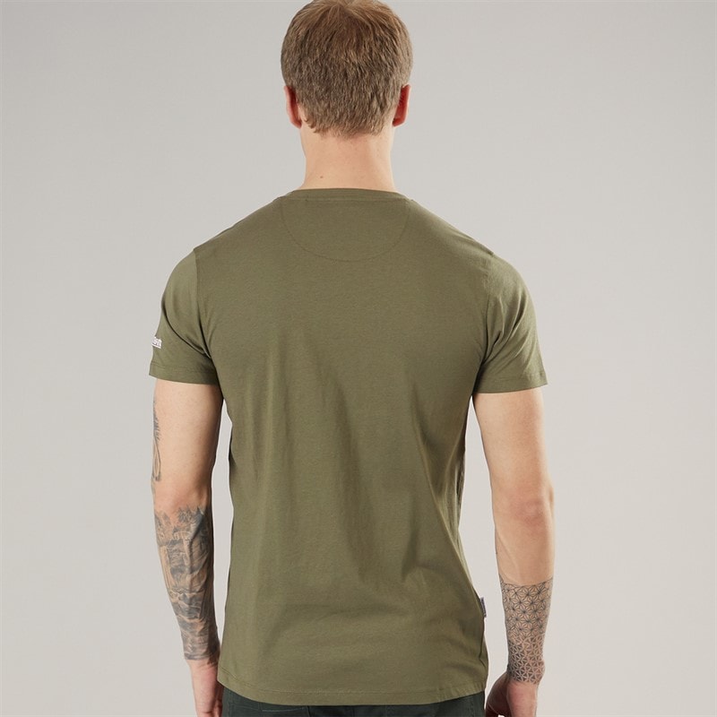 Lambretta Mens Vinyl T-Shirt Khaki - Image 2
