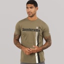 Lambretta Mens Racing Stripe T-Shirt Khaki
