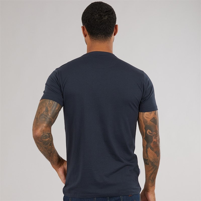 Lambretta Mens Brand Logo T-Shirt Navy - Image 2