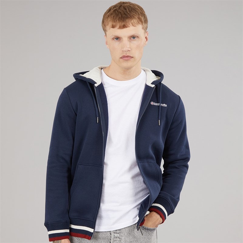 Lambretta Mens Hoodie Navy/Jet Stream/Red - Image 3