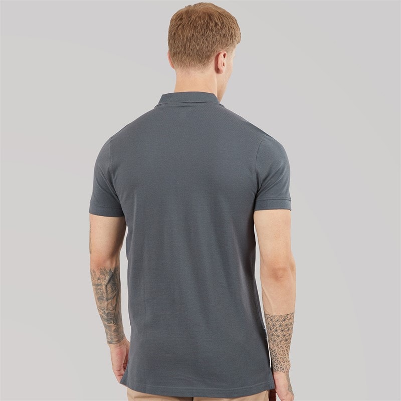Lambretta Mens Classic Stripe Polo Shirt Iron - Image 2