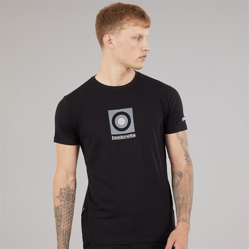Lambretta Mens Target Box T-Shirt Black