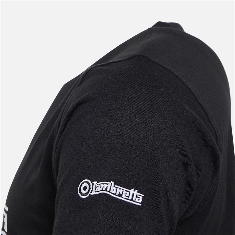 Lambretta Mens Two Tone Target T-Shirt Black - Image 2