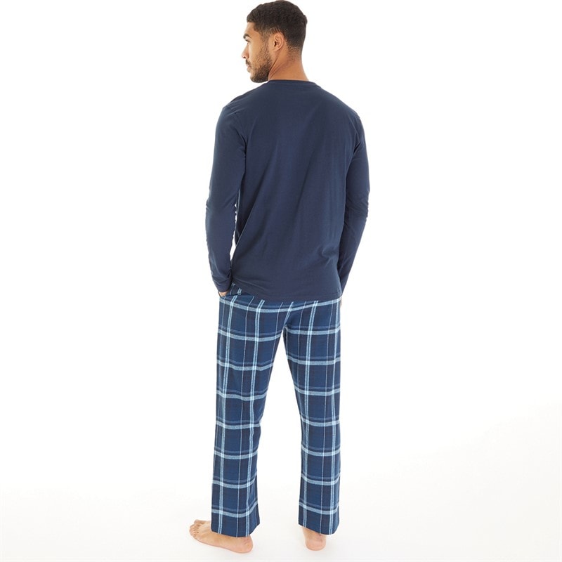 Farah Mens Steeni Lounge Set Navy/Navy Check - Image 2