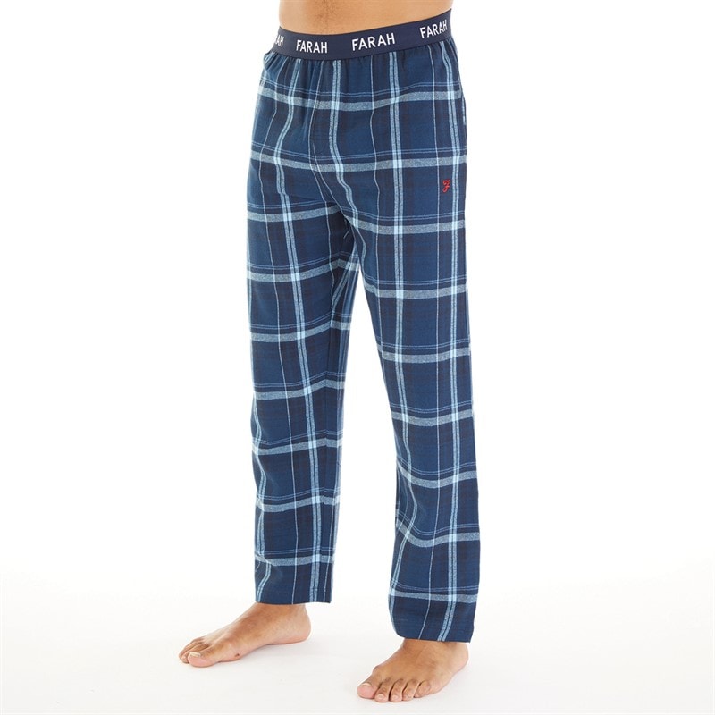 Farah Mens Steeni Lounge Set Navy/Navy Check - Image 3
