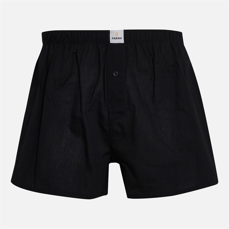 Farah Mens Aleeta Three Pack Woven Boxer Shorts Black/Red Micro Check/Black/White Red Black Check - Image 3