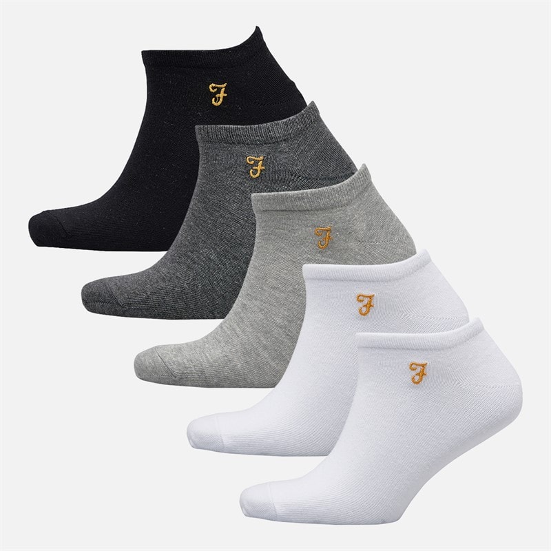 Farah Mens Stewie Five Pack Socks Mixed - Image 1