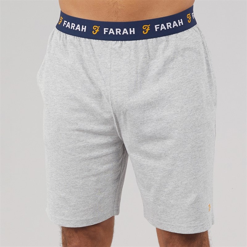 Farah Mens Kielder Lounge Shorts Grey Marl - Image 3