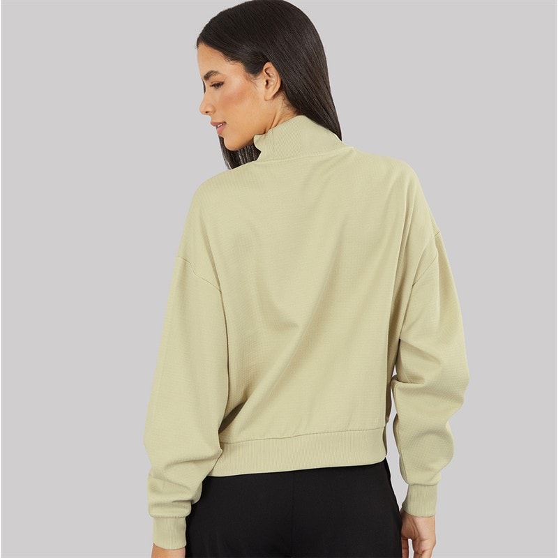 Fred Perry Womens Sweatshirt Light Oyster - Image 2