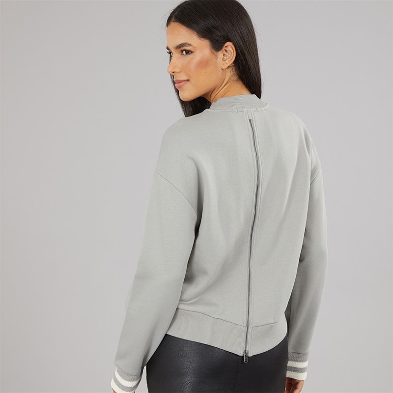 Fred Perry Womens Sweatshirt Limestone - Image 2