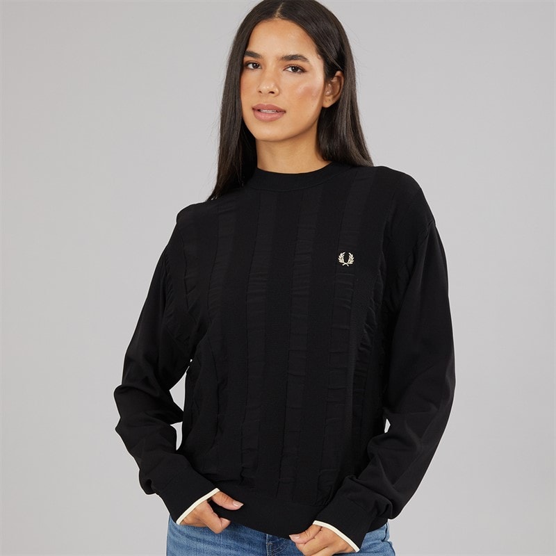 Fred Perry Womens Jumper Black