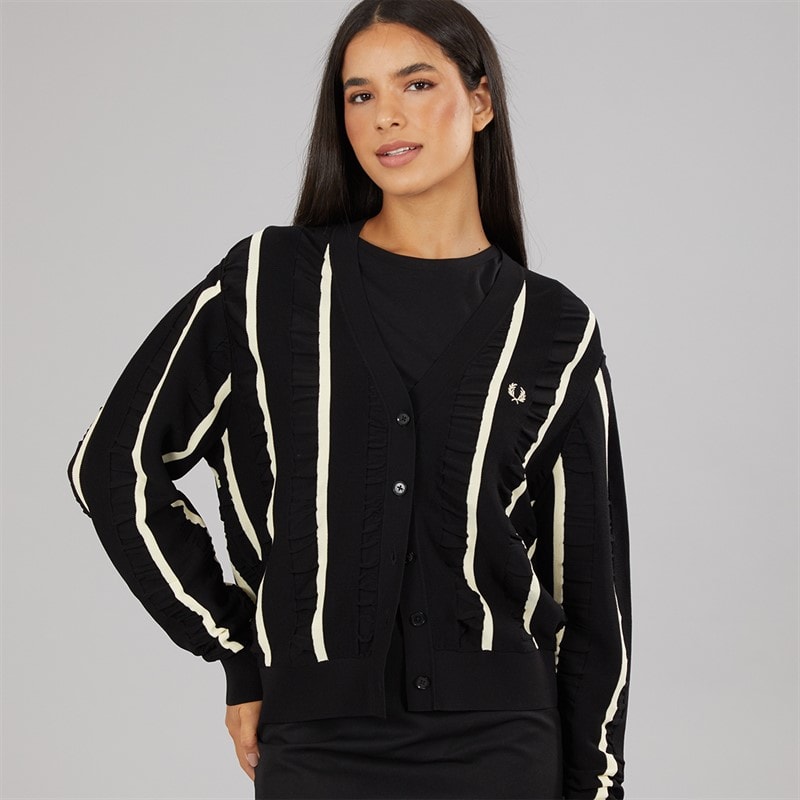 Fred Perry Womens Cardigan Black - Image 3