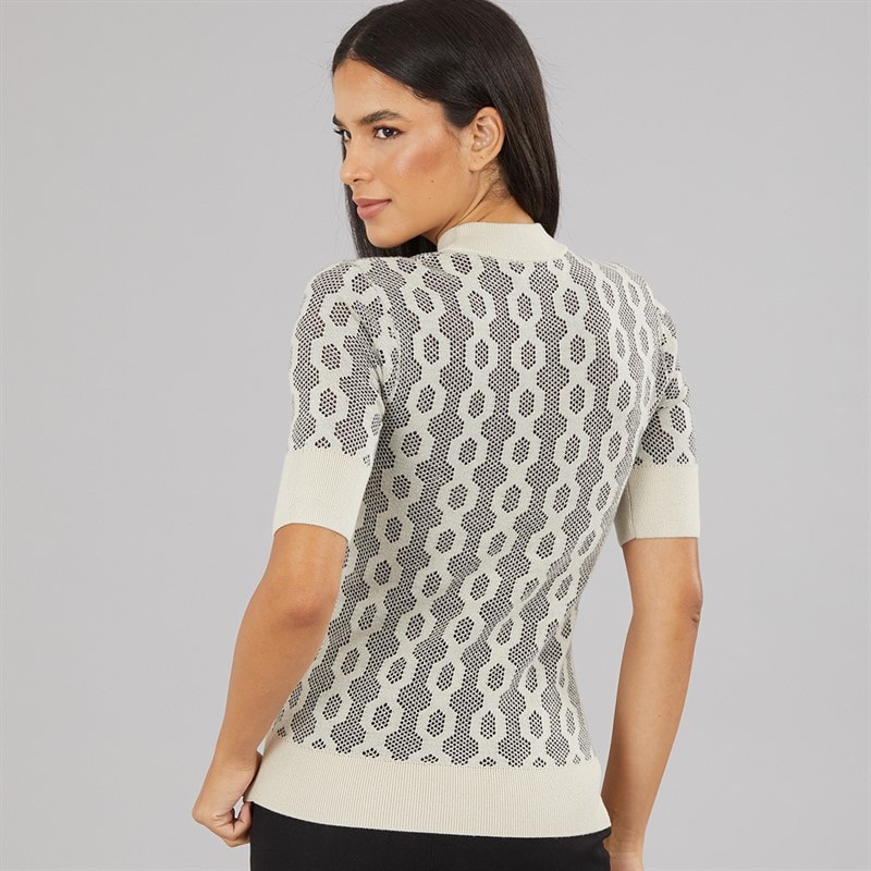 Fred Perry Womens Jumper Oatmeal - Image 2
