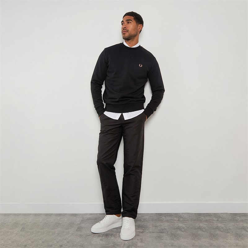 Fred Perry Mens Sweatshirt Black - Image 4