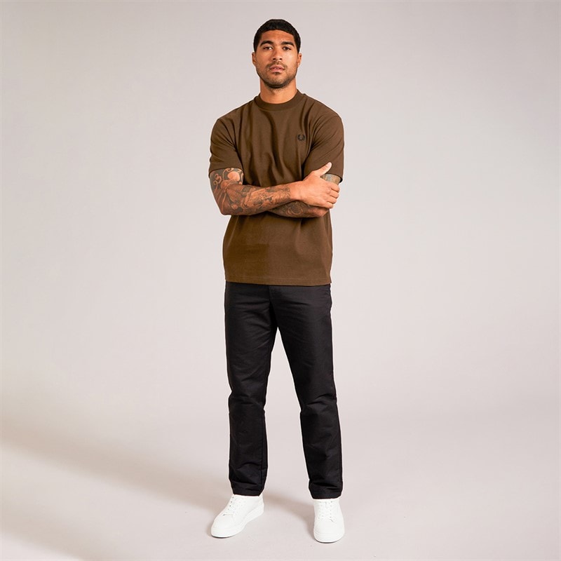 Fred Perry Mens T-Shirt Burnt Tobacco - Image 4