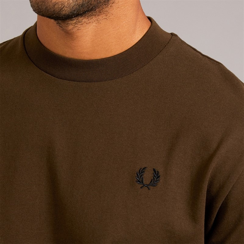 Fred Perry Mens T-Shirt Burnt Tobacco - Image 5