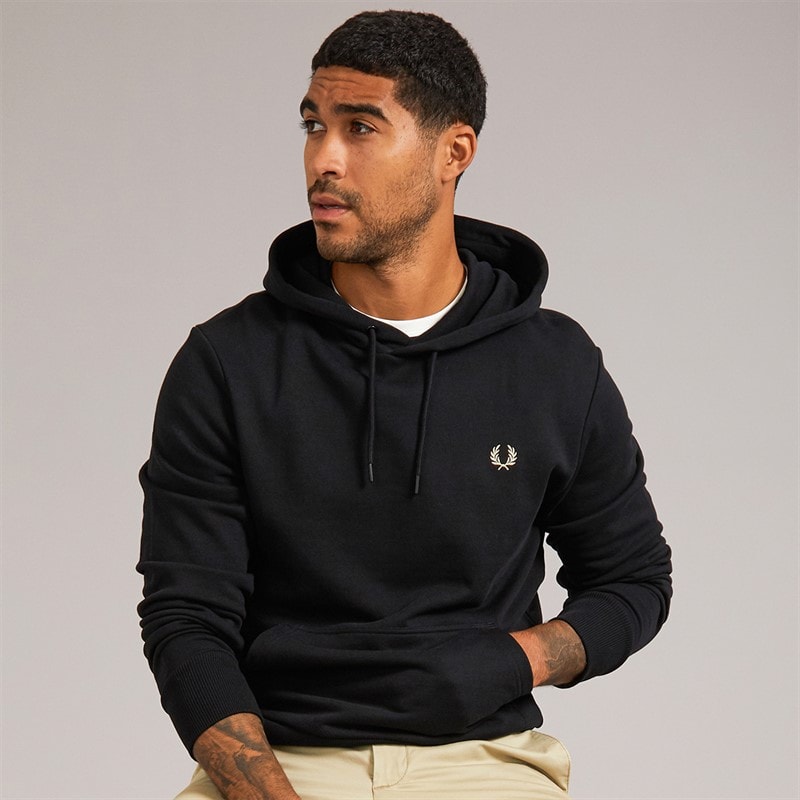 Fred Perry Mens Hoodie Black
