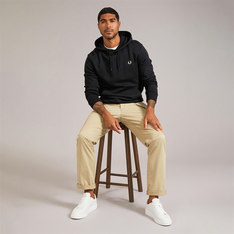 Fred Perry Mens Hoodie Black - Image 4