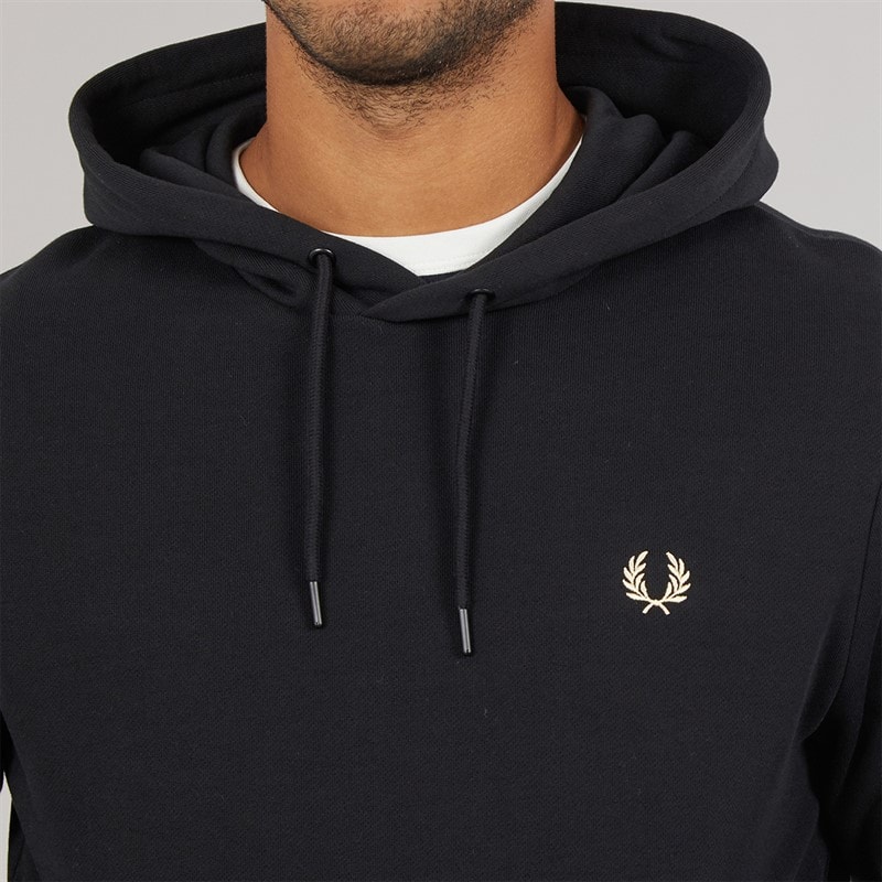 Fred Perry Mens Hoodie Black - Image 5