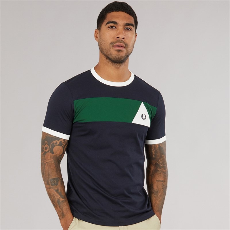 Fred Perry Mens T-Shirt Navy - Image 3