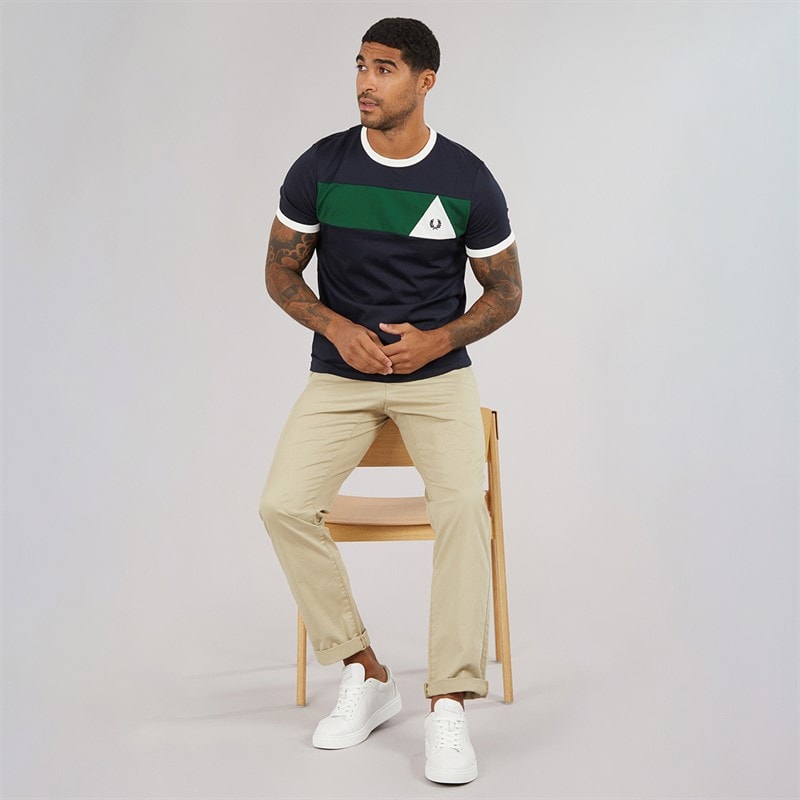 Fred Perry Mens T-Shirt Navy - Image 4