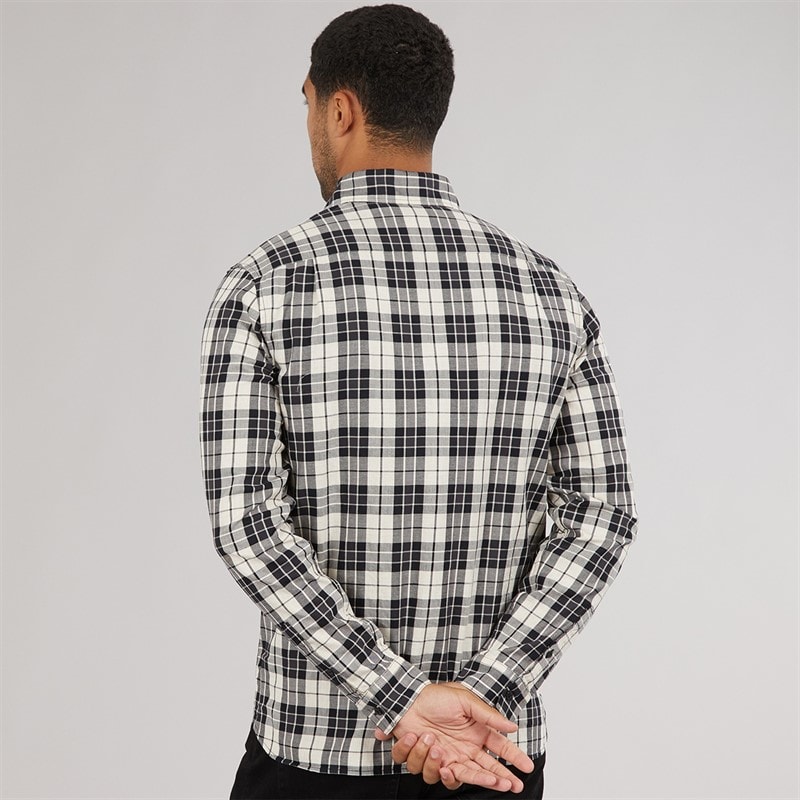 Fred Perry Mens Long Sleeve Shirt Porridge Marl - Image 2