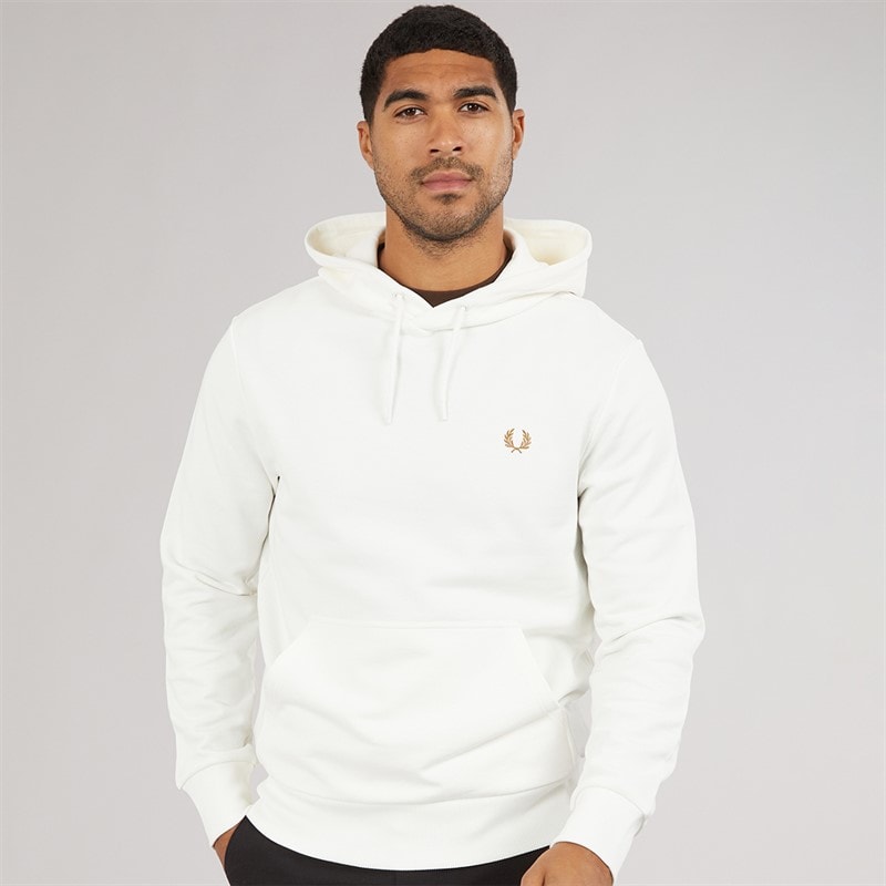 Fred Perry Mens Hoodie Snow White - Image 3