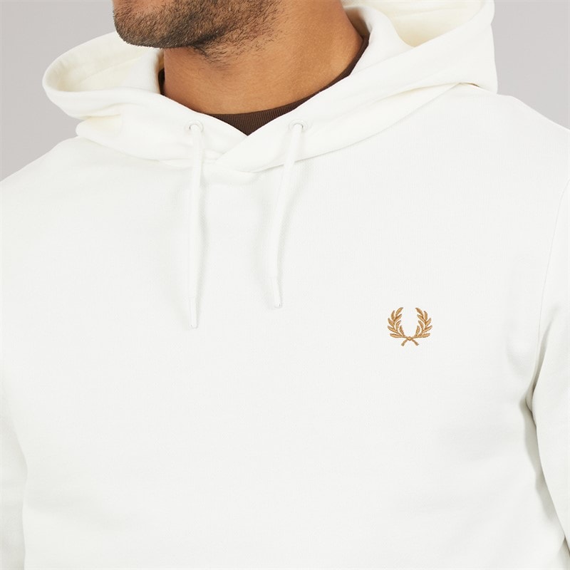 Fred Perry Mens Hoodie Snow White - Image 5