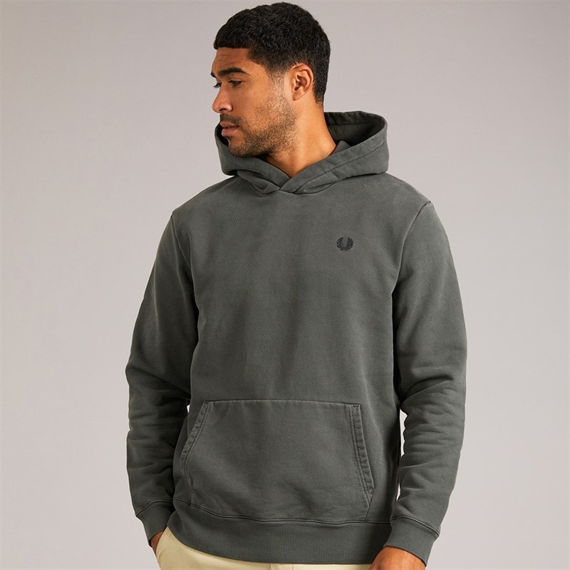 Fred Perry Mens Hoodie Gd Field Green