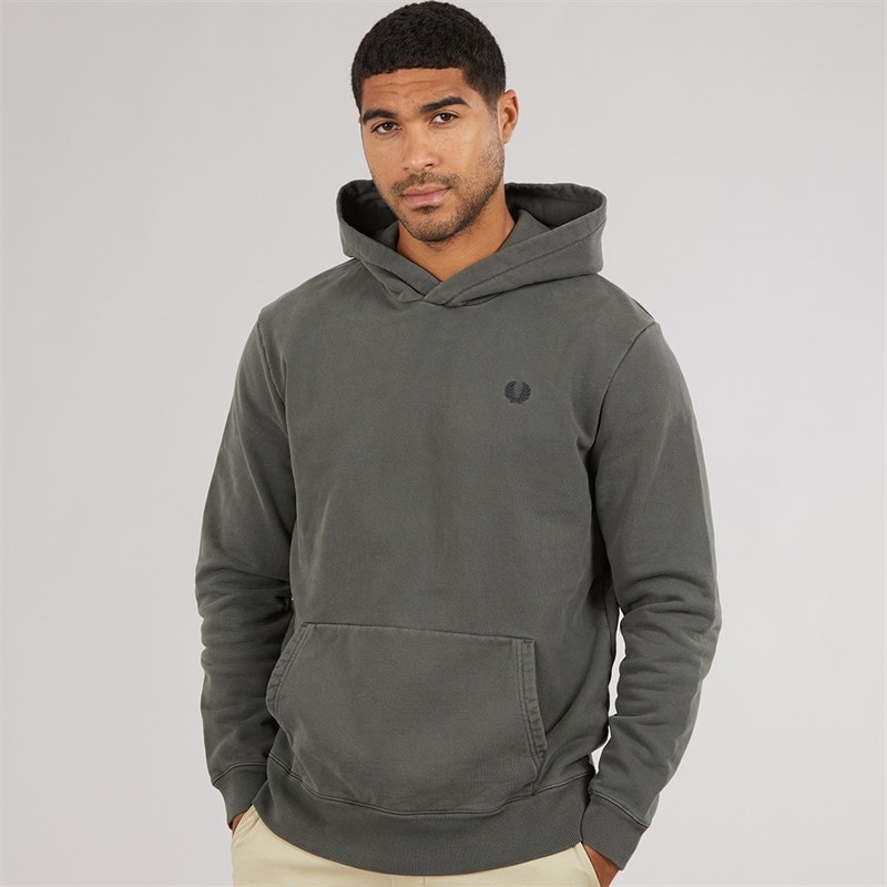 Fred Perry Mens Hoodie Gd Field Green - Image 3