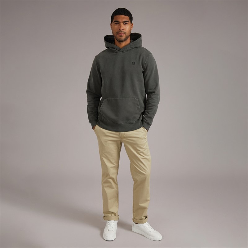 Fred Perry Mens Hoodie Gd Field Green - Image 4