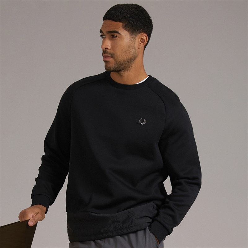Fred Perry Mens Sweatshirt Black