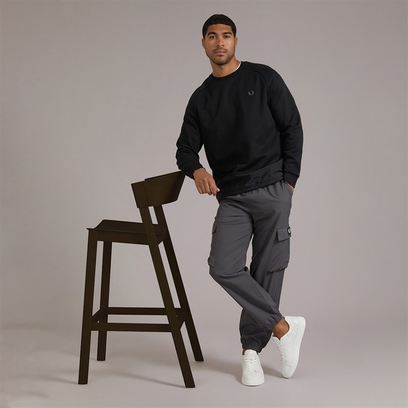 Fred Perry Mens Sweatshirt Black - Image 4