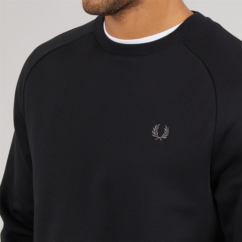 Fred Perry Mens Sweatshirt Black - Image 5