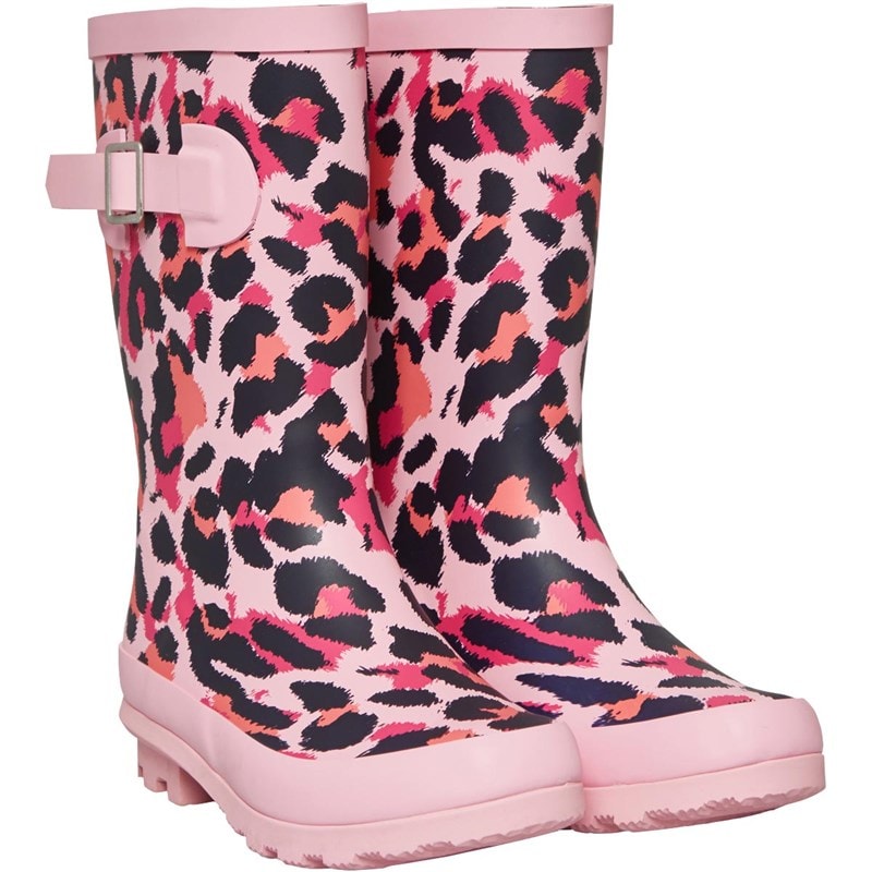Board Angels Girls Print Wellies Pink Multi