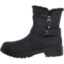 Board Angels Womens Faux Fur Trim Boots Black
